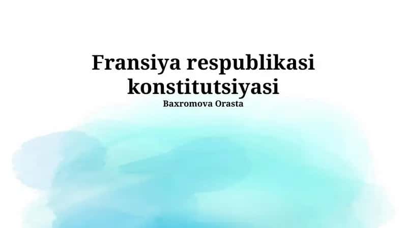 Fransiya respublikasi konstitutsiyasi