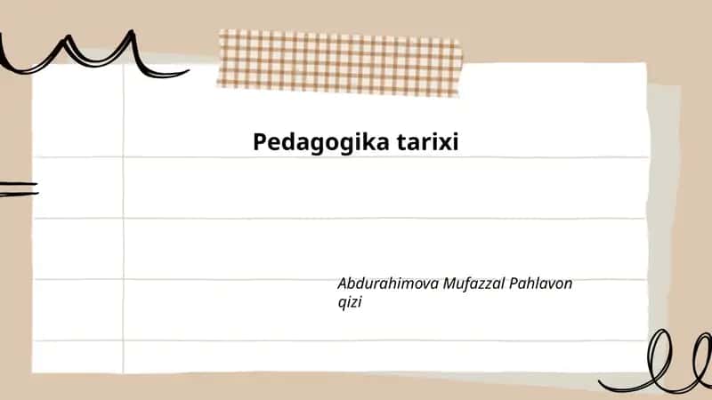 Pedagogika tarixi