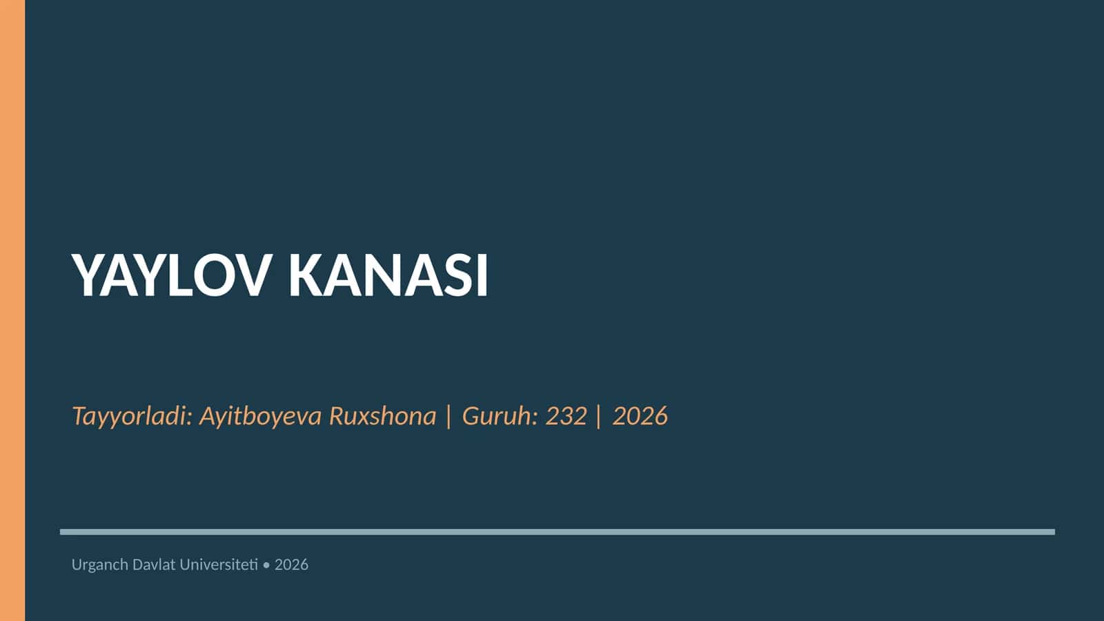 YAYLOV KANASI