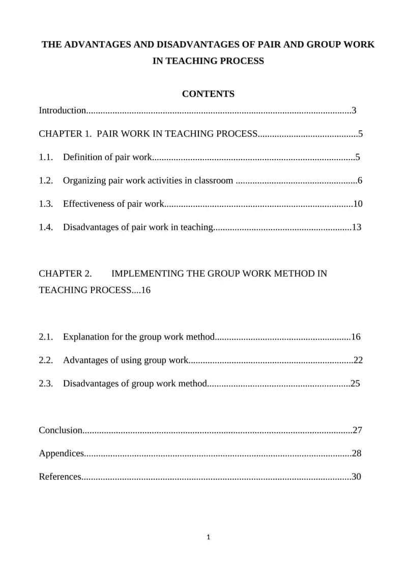 THE ADVANTAGES AND DISADVANTAGES OF PAIR AND GROUP WORK IN TEACHING PROCESS