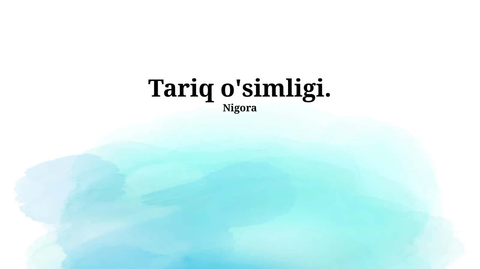Oʻsimliklarning Tashqi Tuzilishi