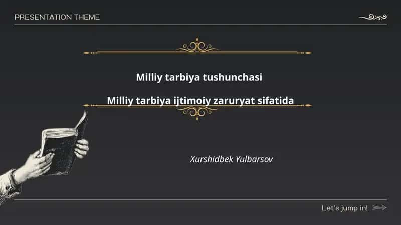 Milliy tarbiya tushunchasi