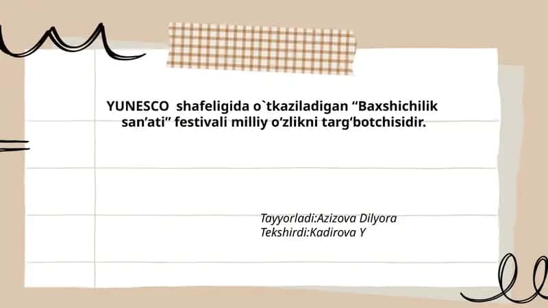 Baxshichilik san’ati festivali