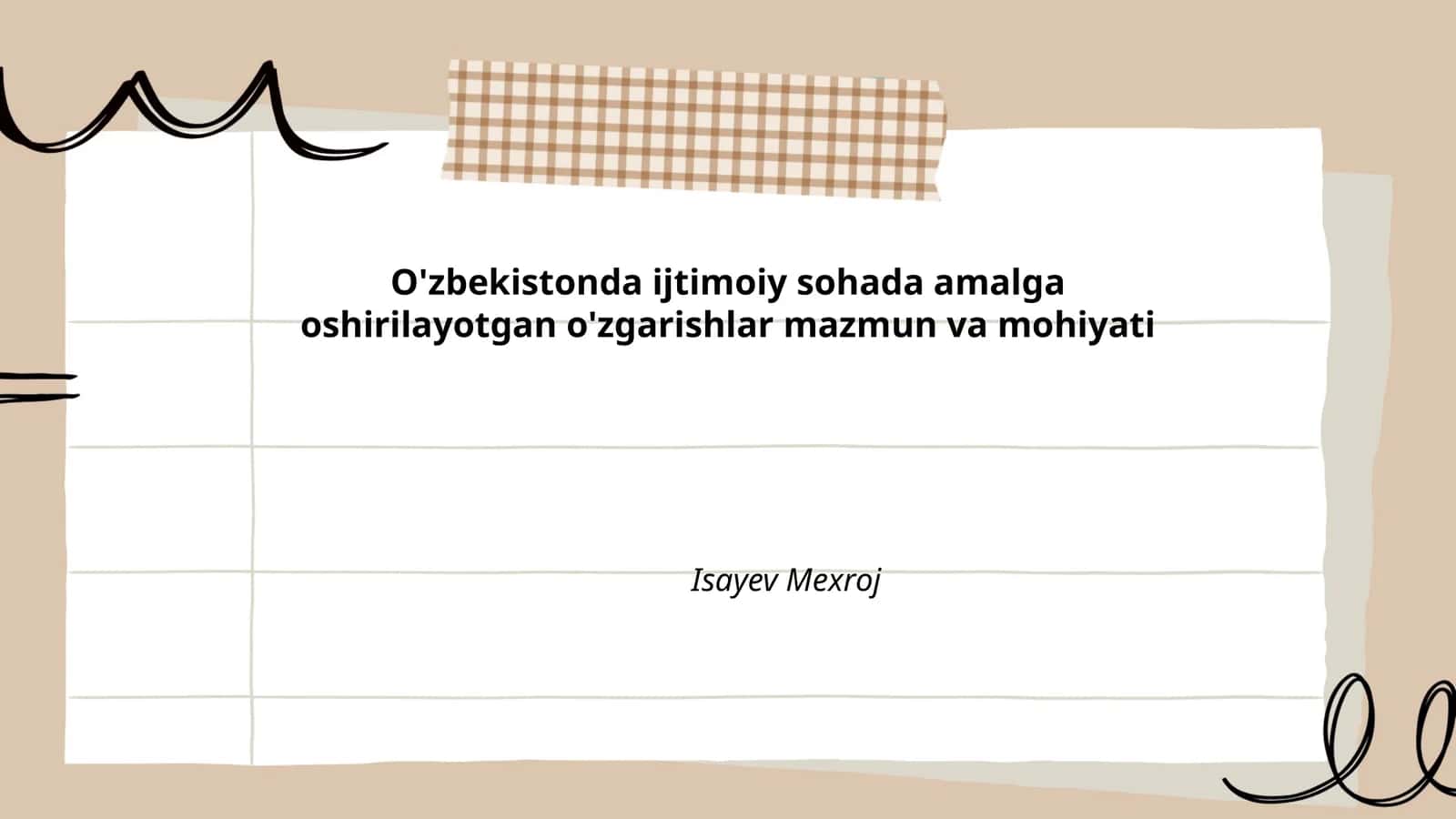 O'zbekistonda ta'lim tizimidagi islohotlar