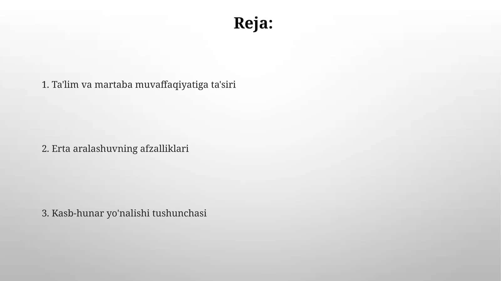 Ta'lim va martaba muvaffaqiyatiga ta'siri