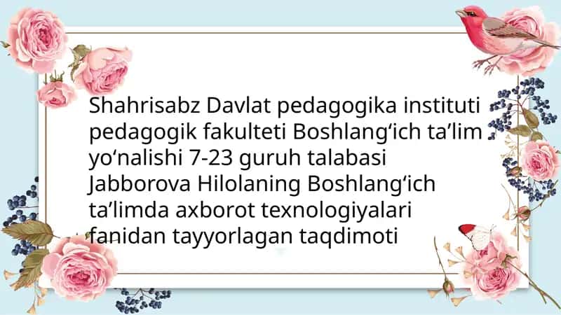 Inklyuziv ta'limning metod va usullari