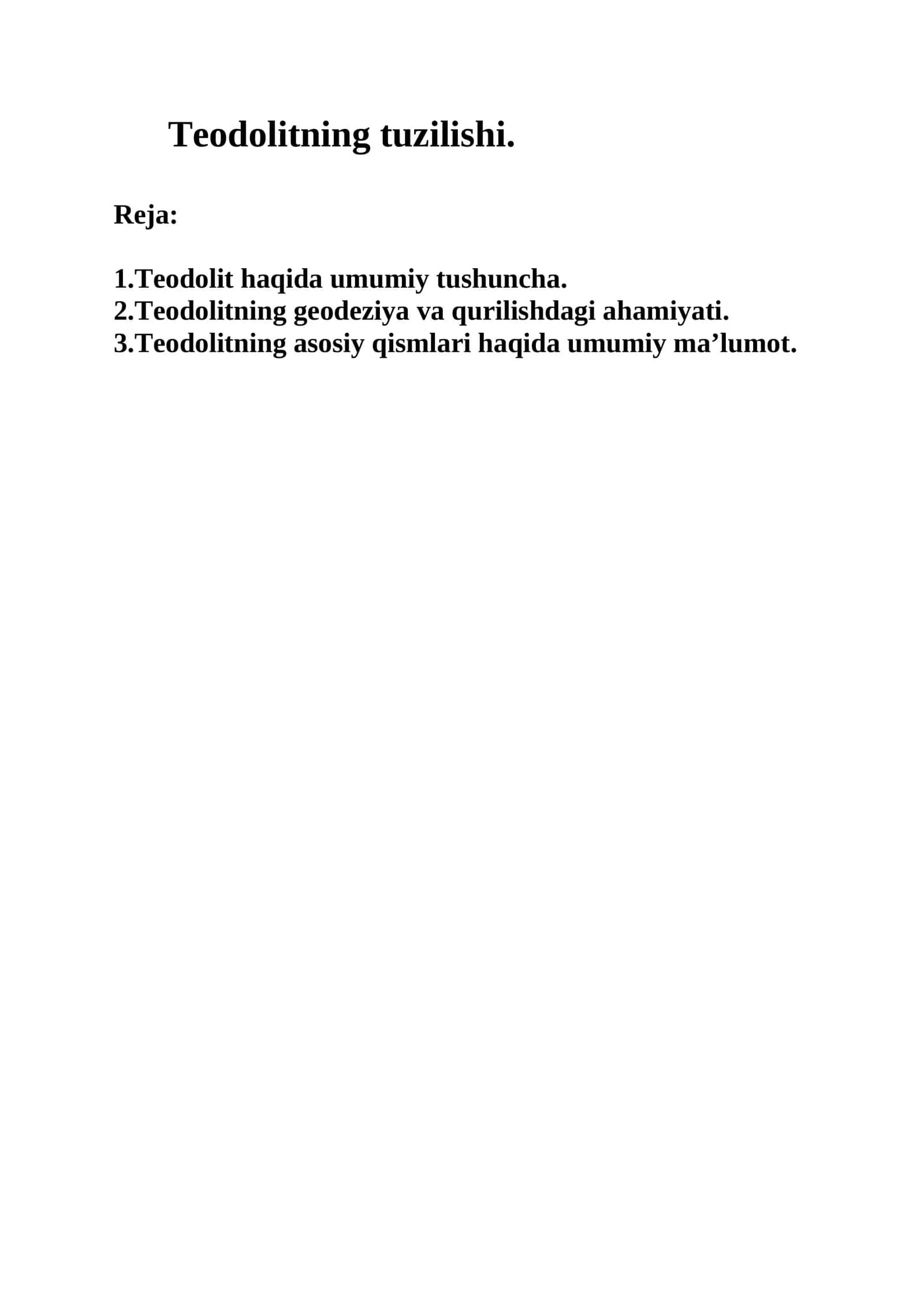 Teodolitning tuzilishi