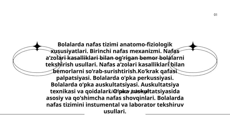 Bolalarda Nafas Tizimi Anatomo-Fiziologik Xususiyatlari