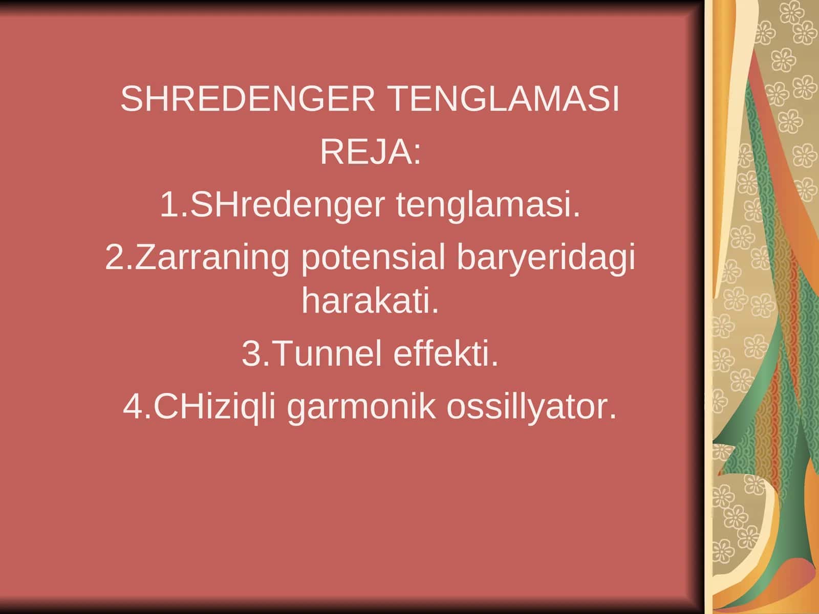 SHREDENGER TENGLAMASI