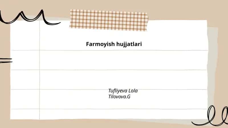 Farmoyish hujjatlari