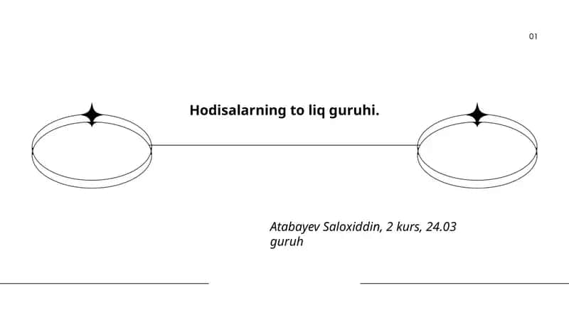 Hodisalarning to liq guruhi.