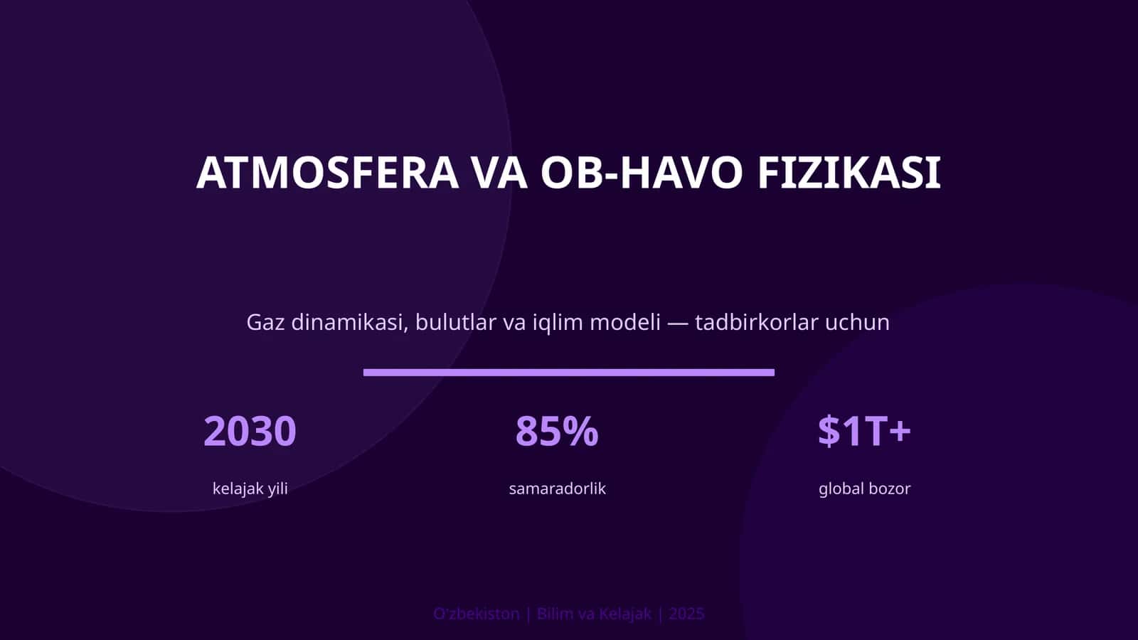 ATMOSFERA VA OB-HAVO FIZIKASI