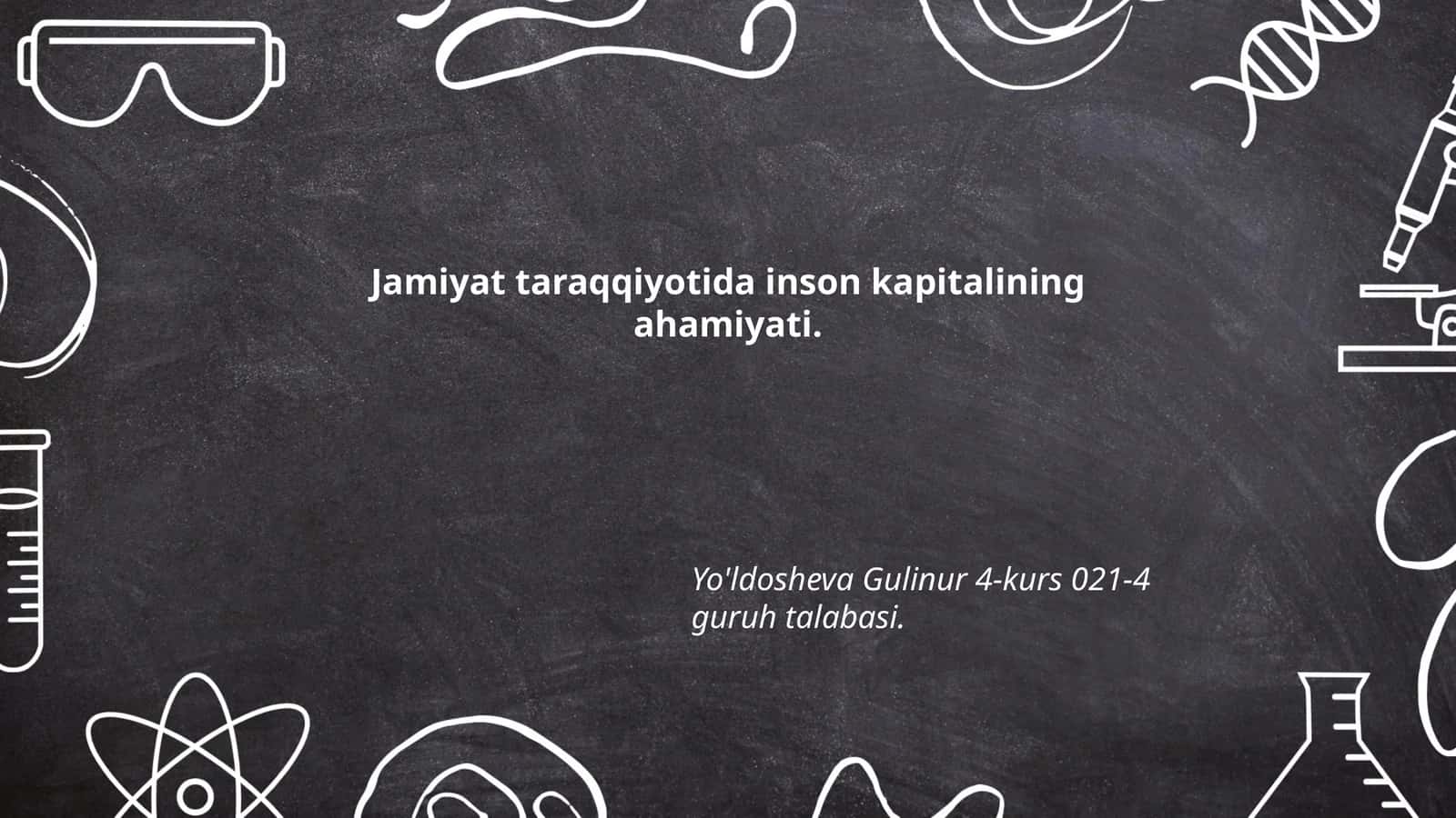 Inson kapitali tushunchasi va uning mazmuni
