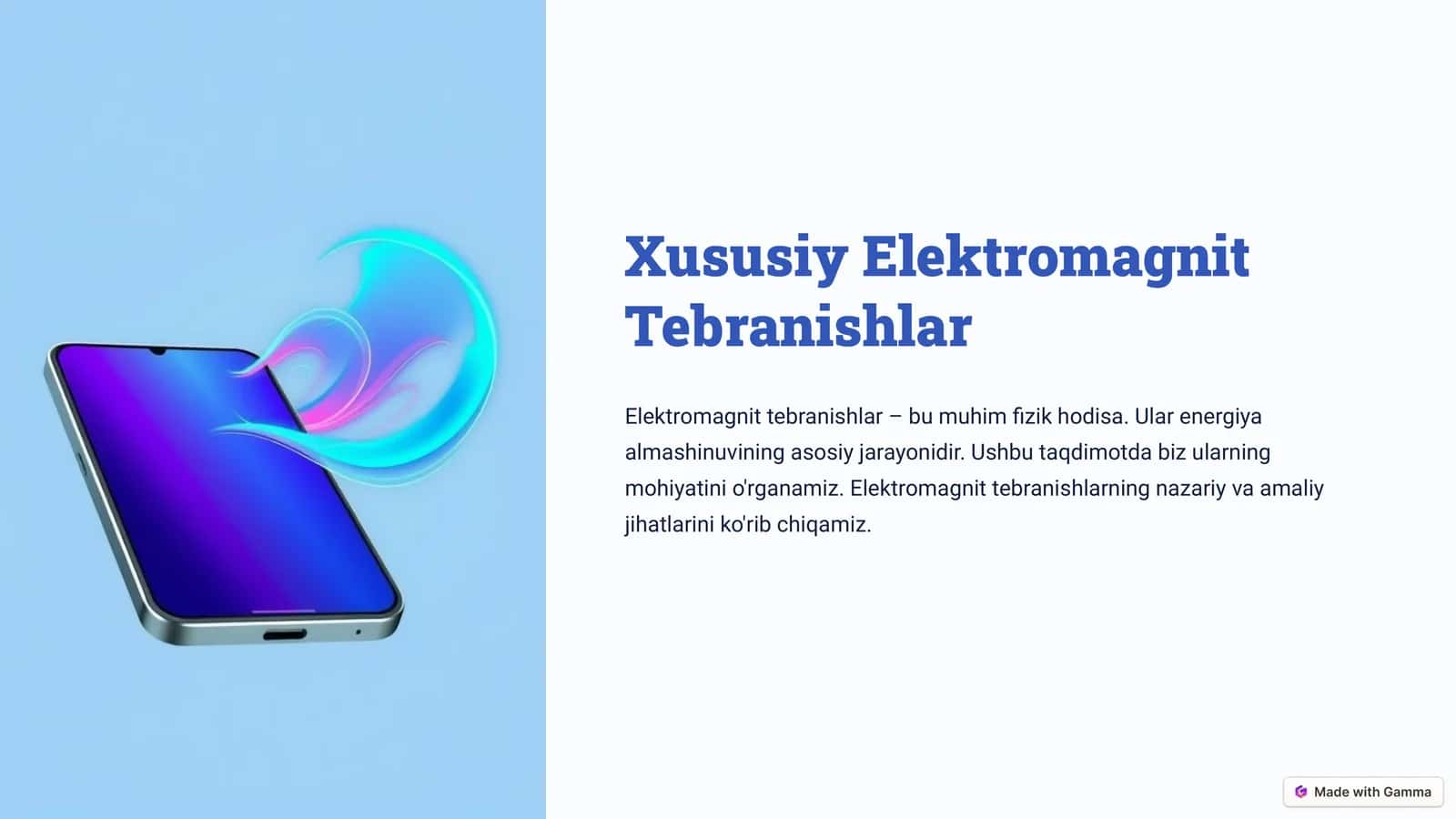 Xususiy Elektromagnit Tebranishlar
