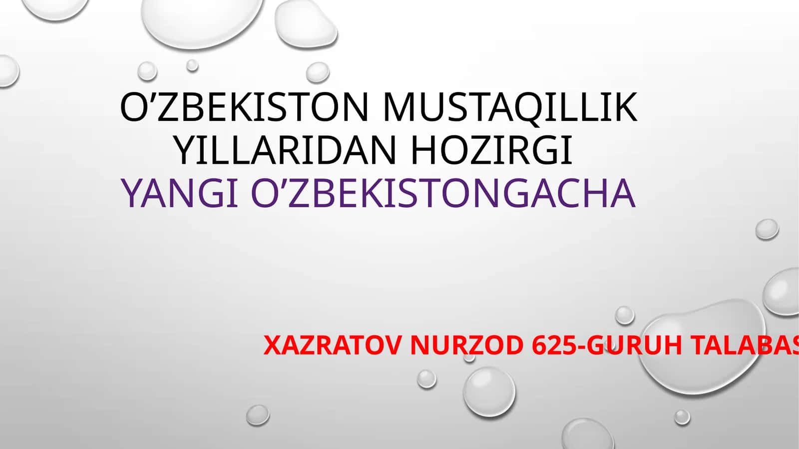 Xazratov Nurzod 625-guruh talabasi