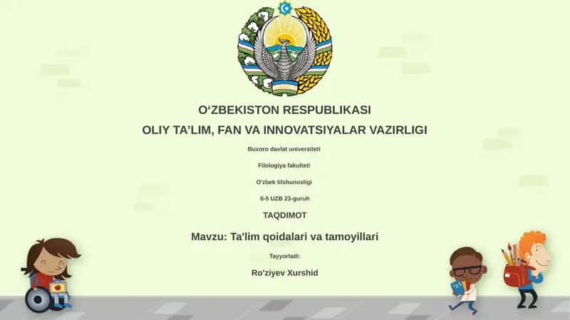 Ta'lim qoidalari va tamoyillari