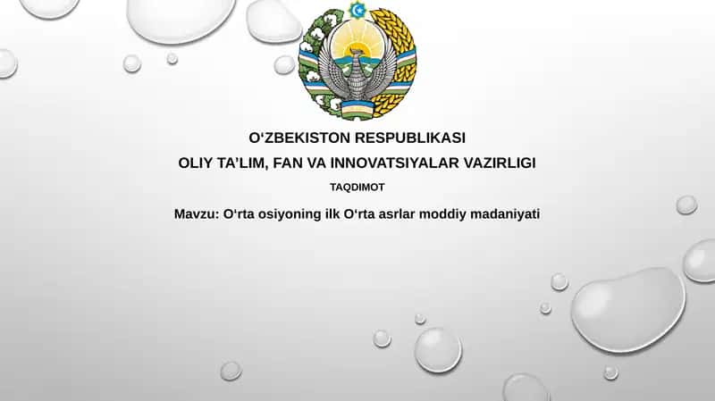 OʻrtaosiyoningilkOʻrtaasrlarmadaniyati