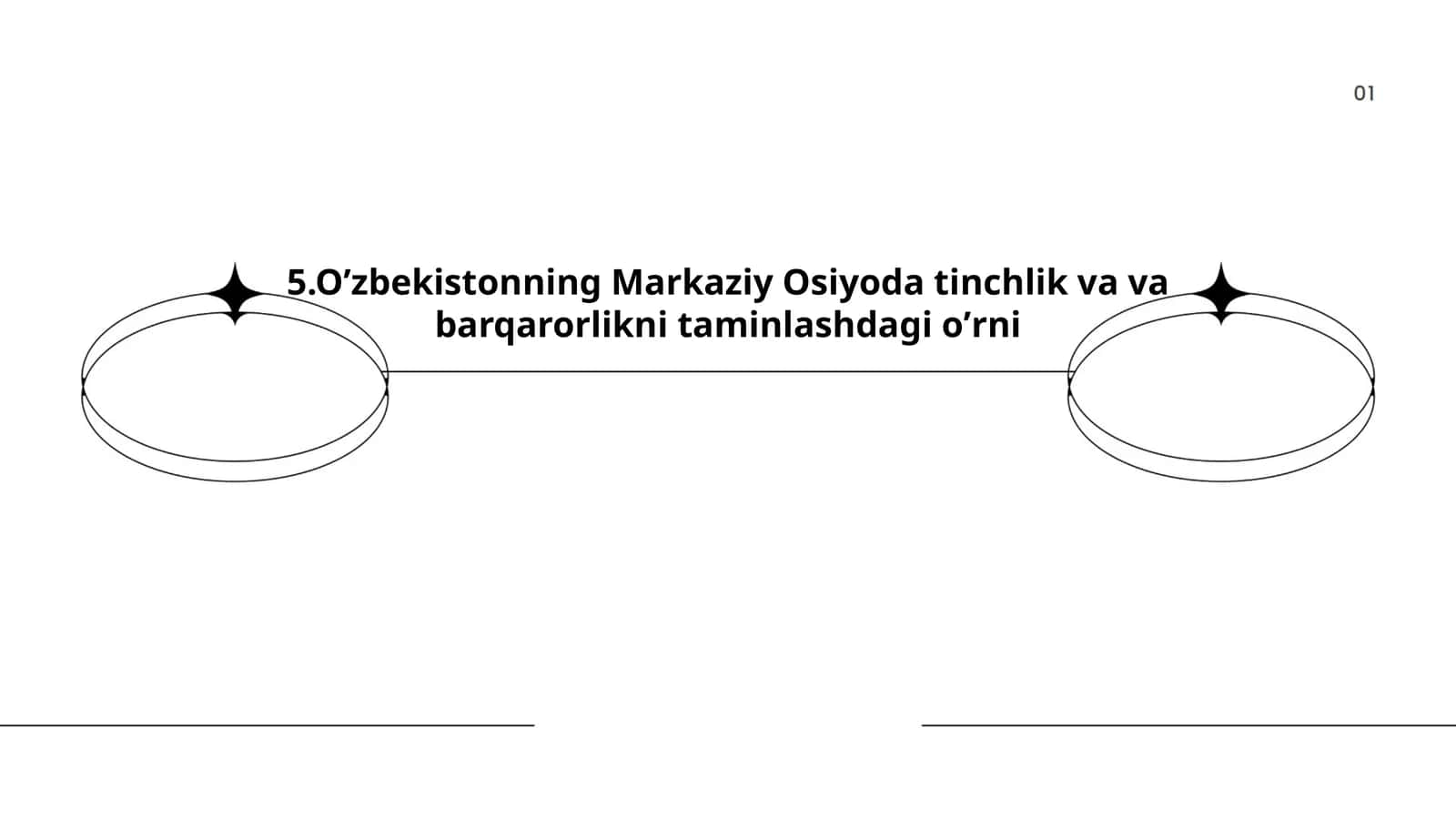 Oʼzbekistonning Markaziy Osiyoda tinchlik va va barqarorlikni taminlashdagi oʼrni