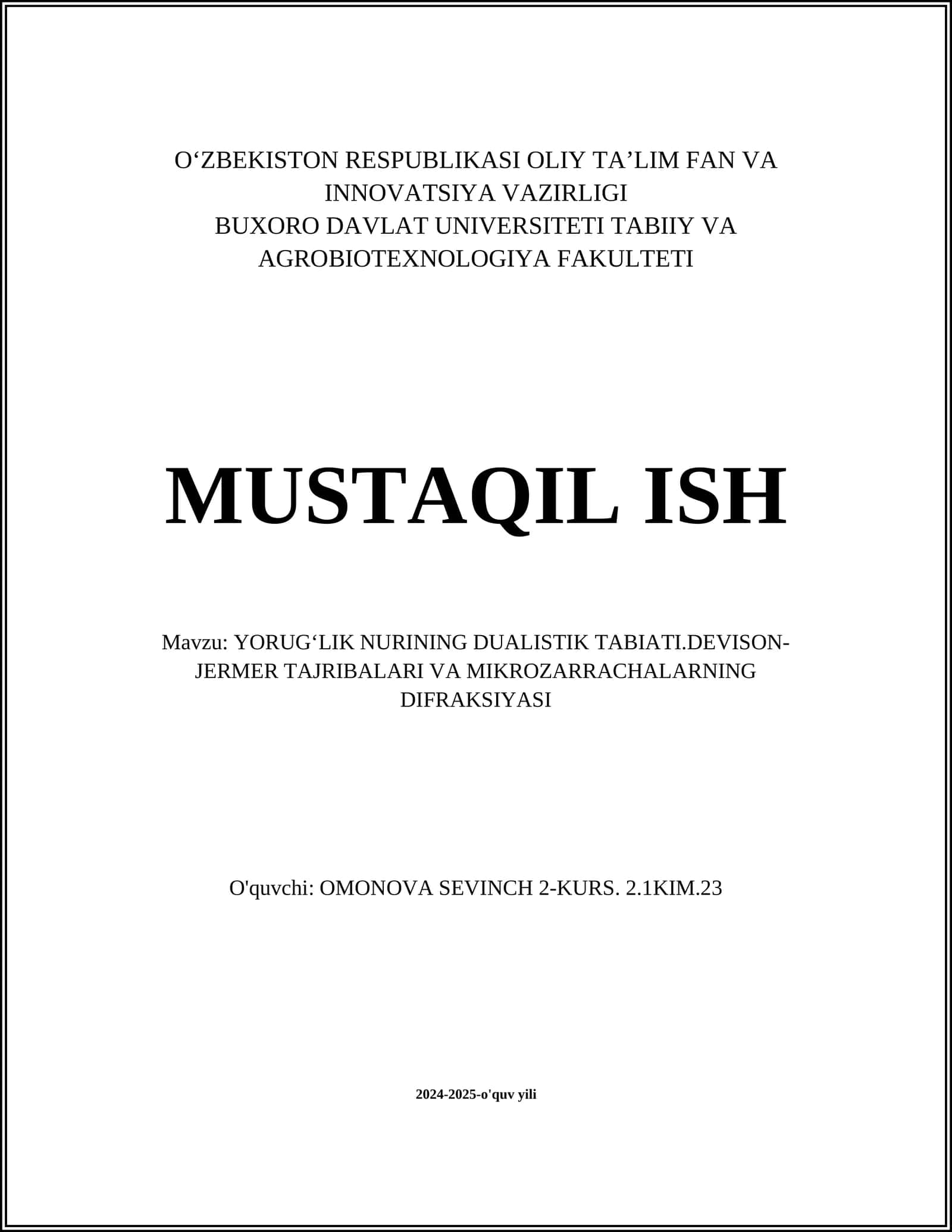 Yorugʻlik Nuri