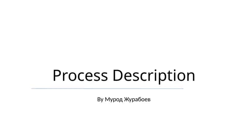 Process Description