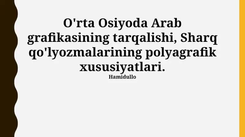 O'rta Osiyoda Arab grafikasining tarqalishi, Sharq qo'lyozmalarining polyagrafik xususiyatlari