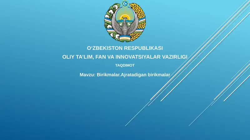 Birikmalar.Ajratadiganbirikmalar