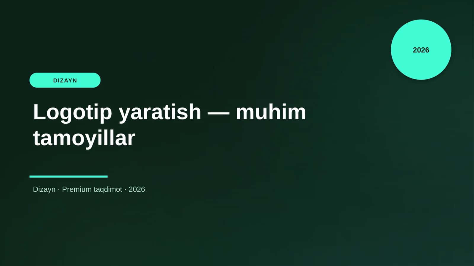 Logotip yaratish — muhim tamoyillar