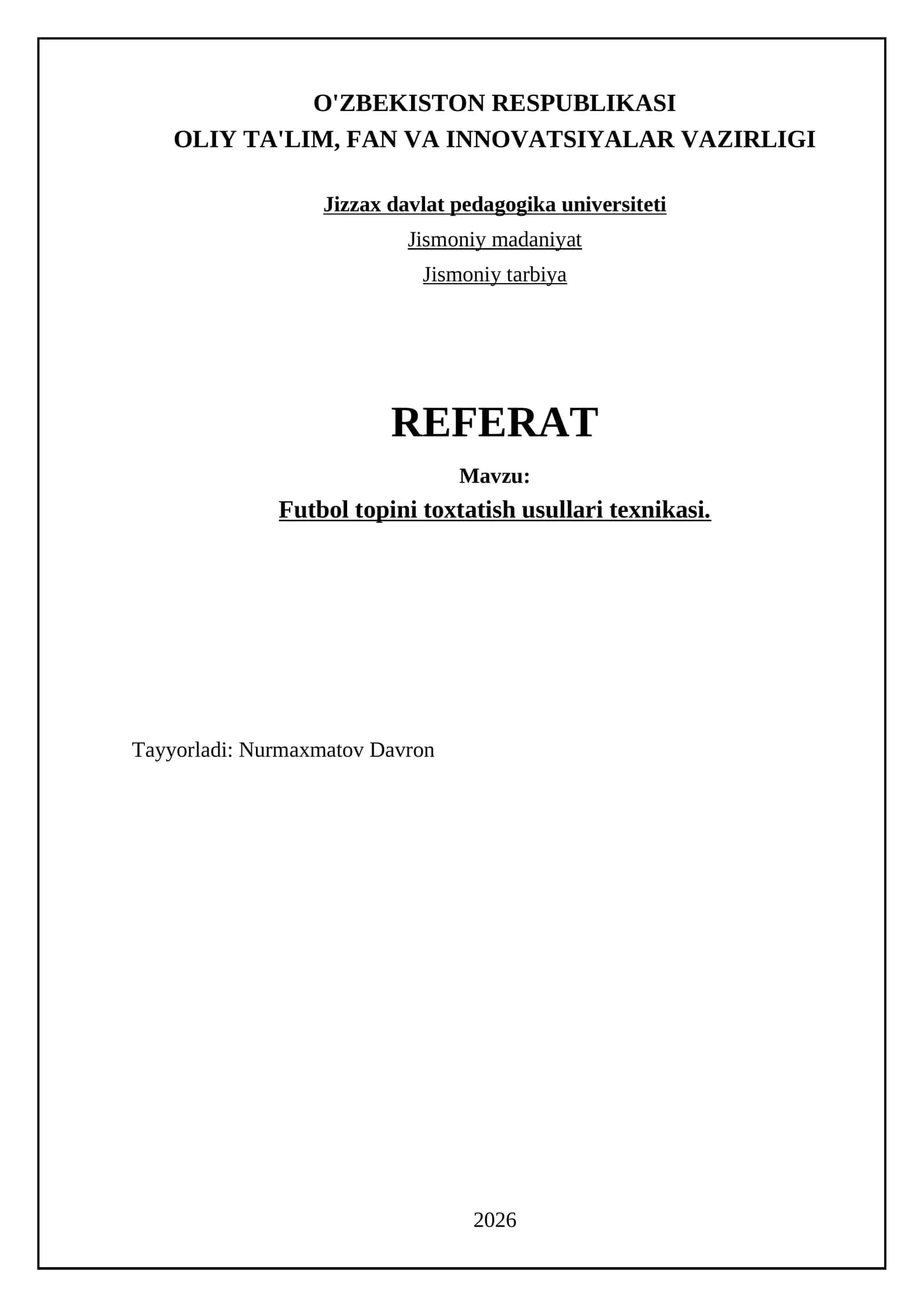 Futbol topini toxtatish usullari texnikasi