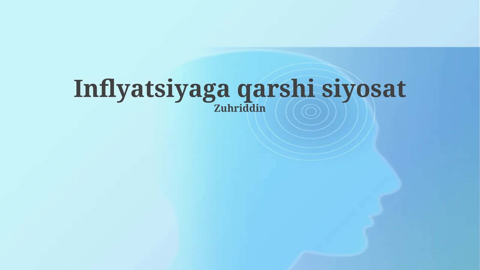 Inflyatsiyaga qarshi siyosat