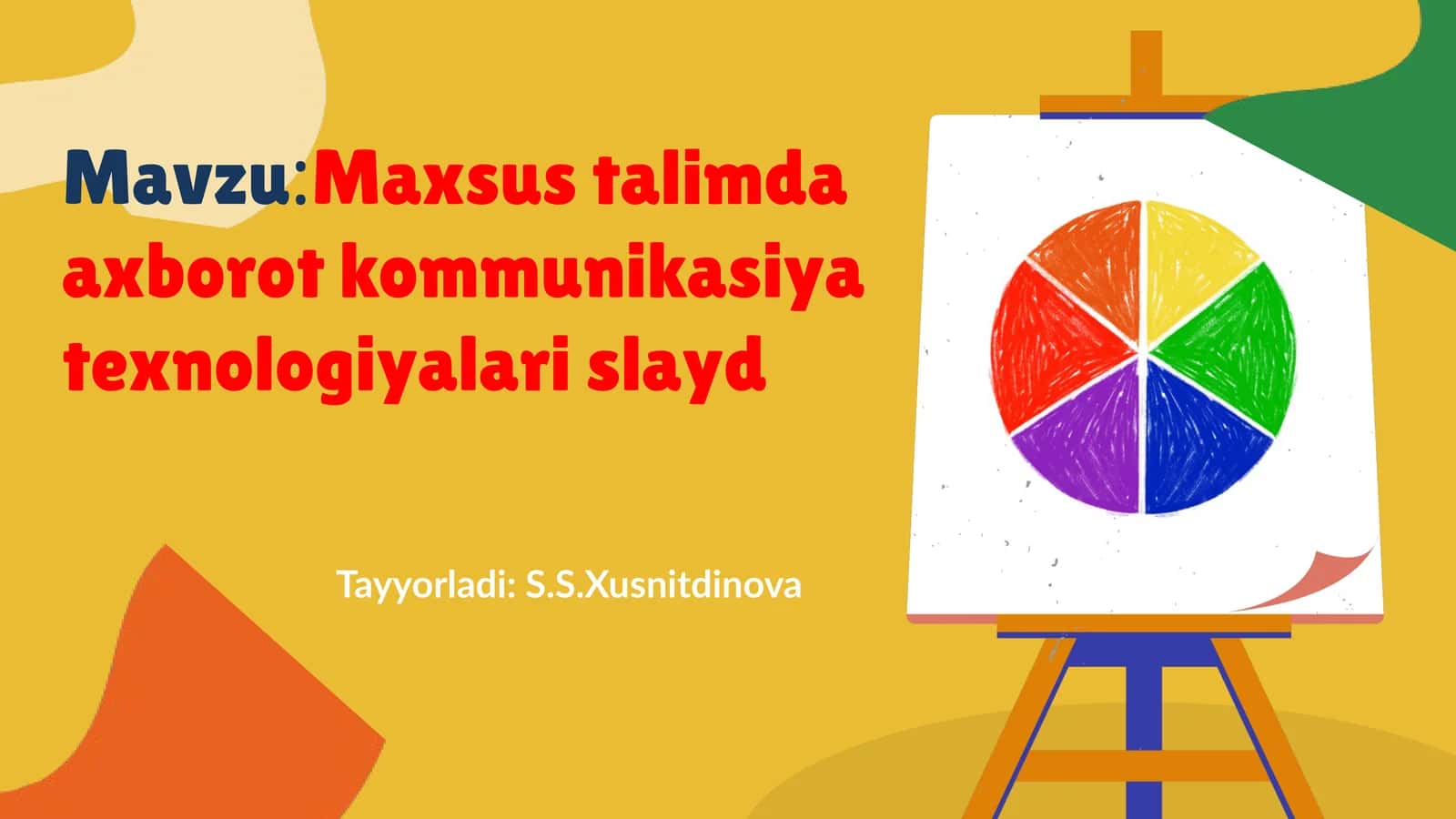 Maxsus talimda axborot kommunikasiya texnologiyalari slayd