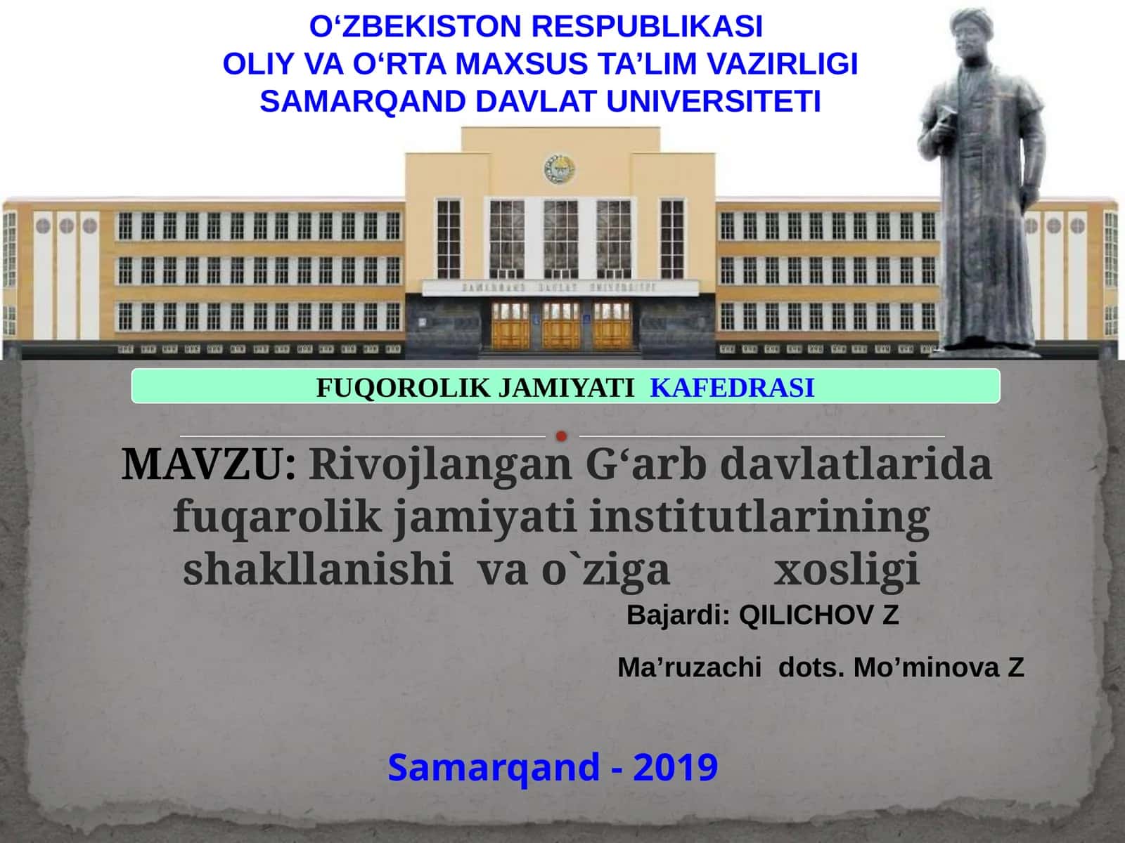 Rivojlangan G‘arbdavlatlarida Fuqarolik Jamiyati Institutlarining Shakllanishi va O‘ziga Xosligi