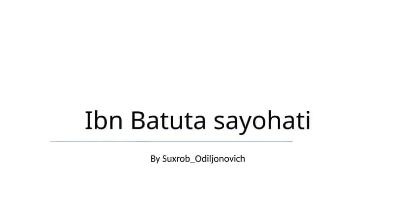 Ibn Batuta sayohati