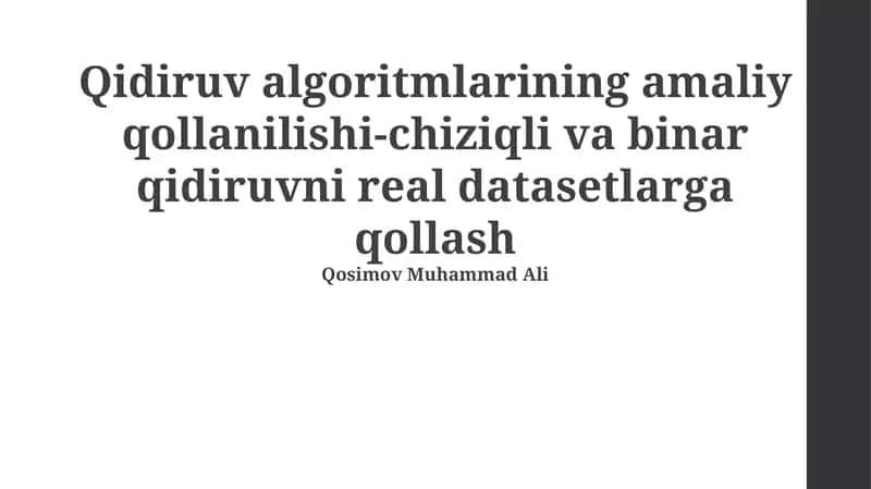 Chiziqli qidiruv algoritmi