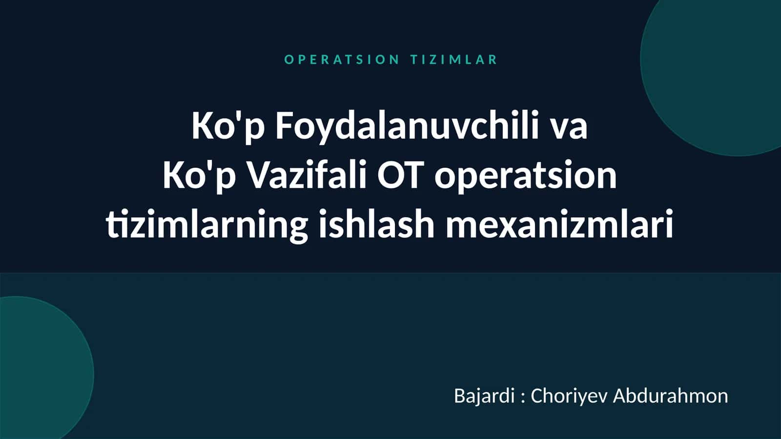 Ko'p foydalanuvchili OT