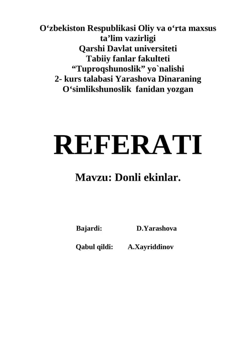 Donli ekinlar