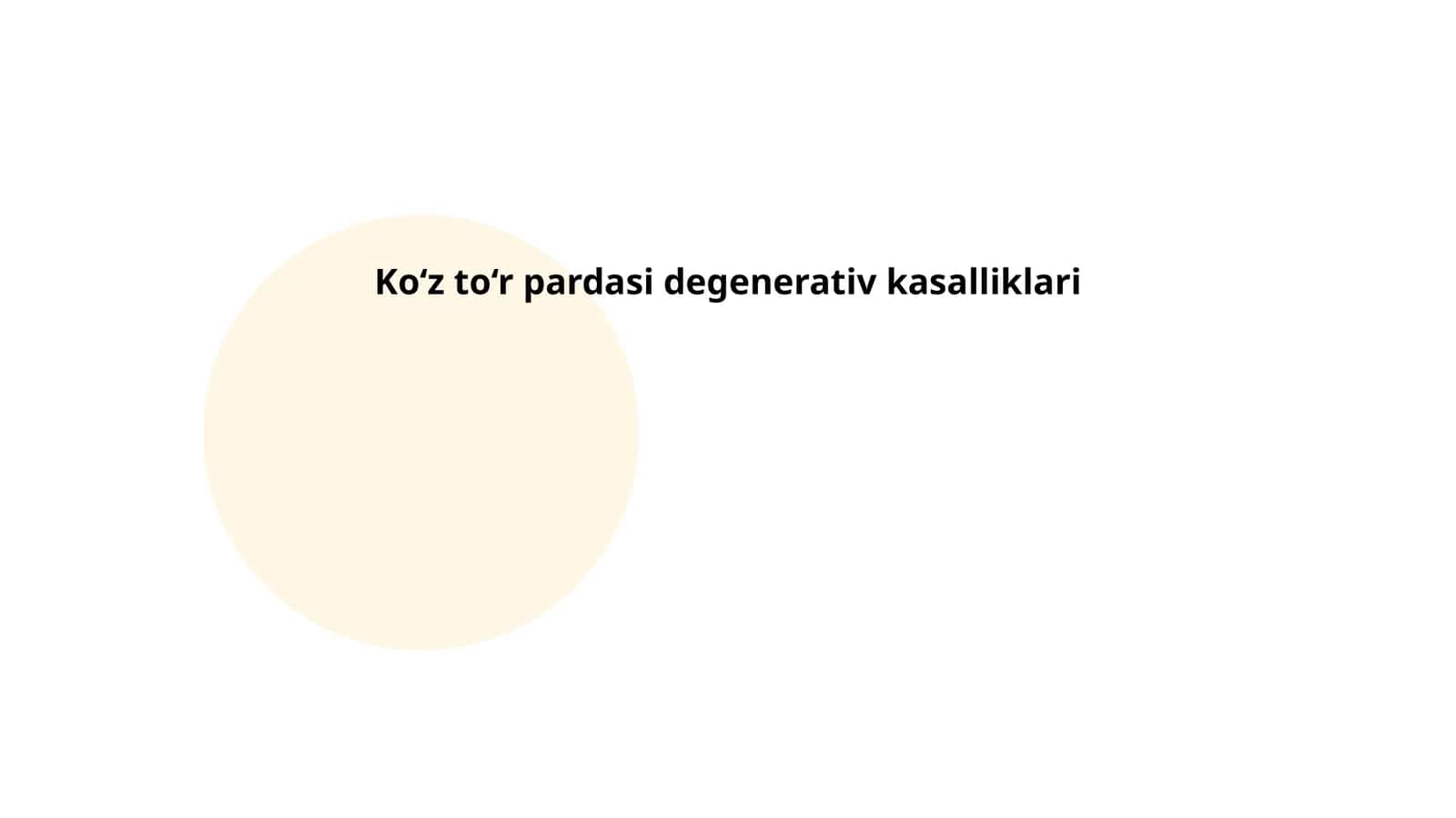 Ko‘z to‘r pardasi degenerativ kasalliklari