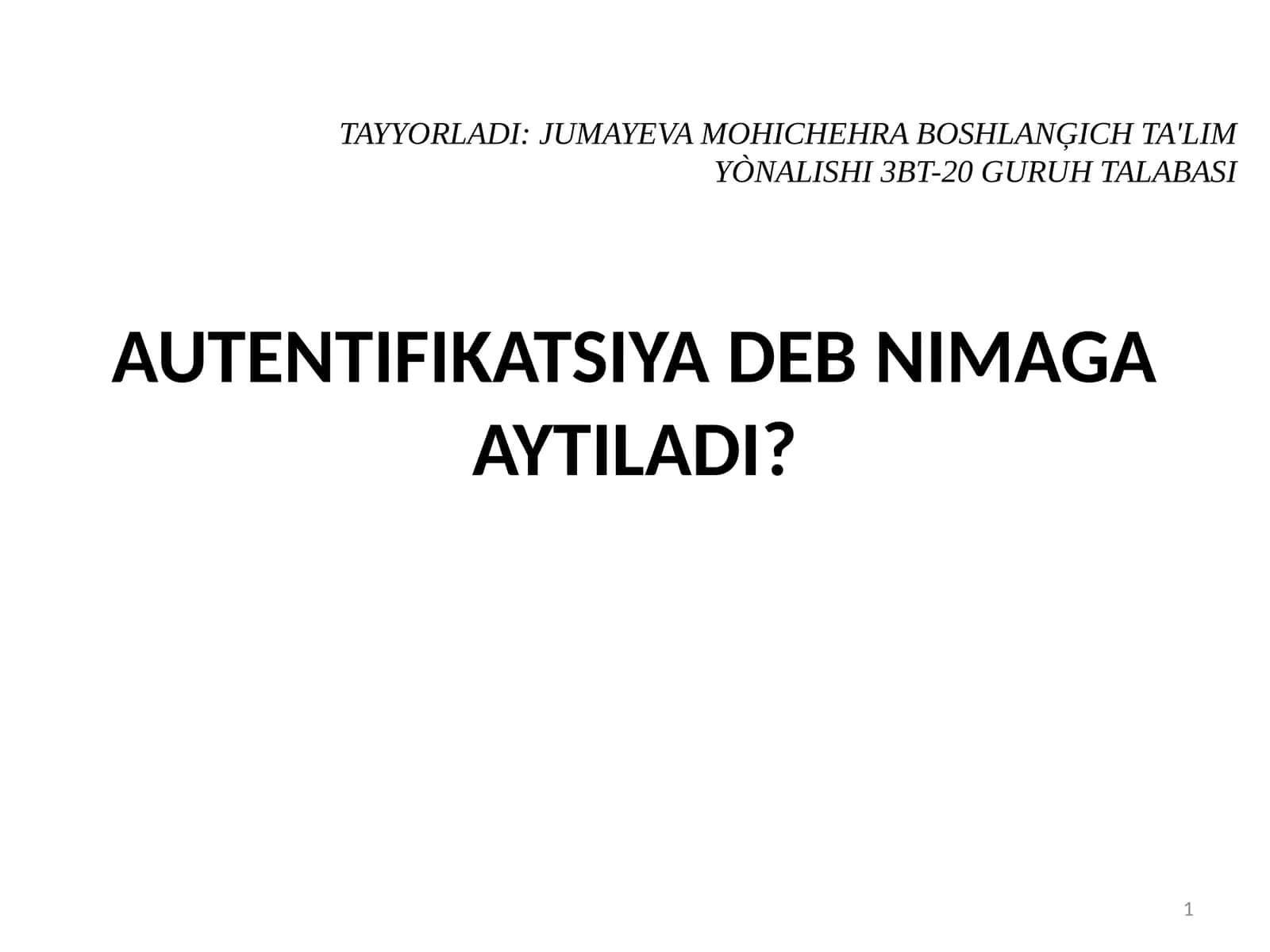 IDENTIFIKATSIYA