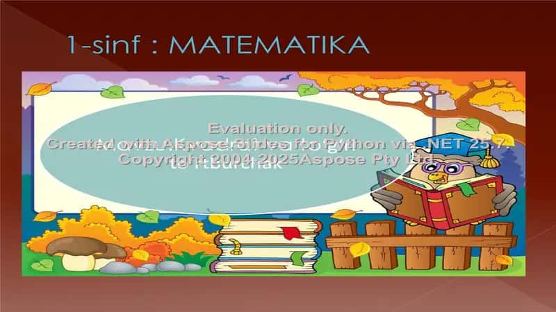 1-sinf : MATEMATIKA