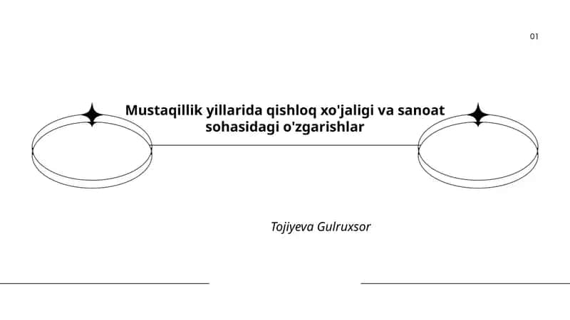 Mustaqillik yillarida qishloq xo'jaligi va sanoat sohasidagi o'zgarishlar