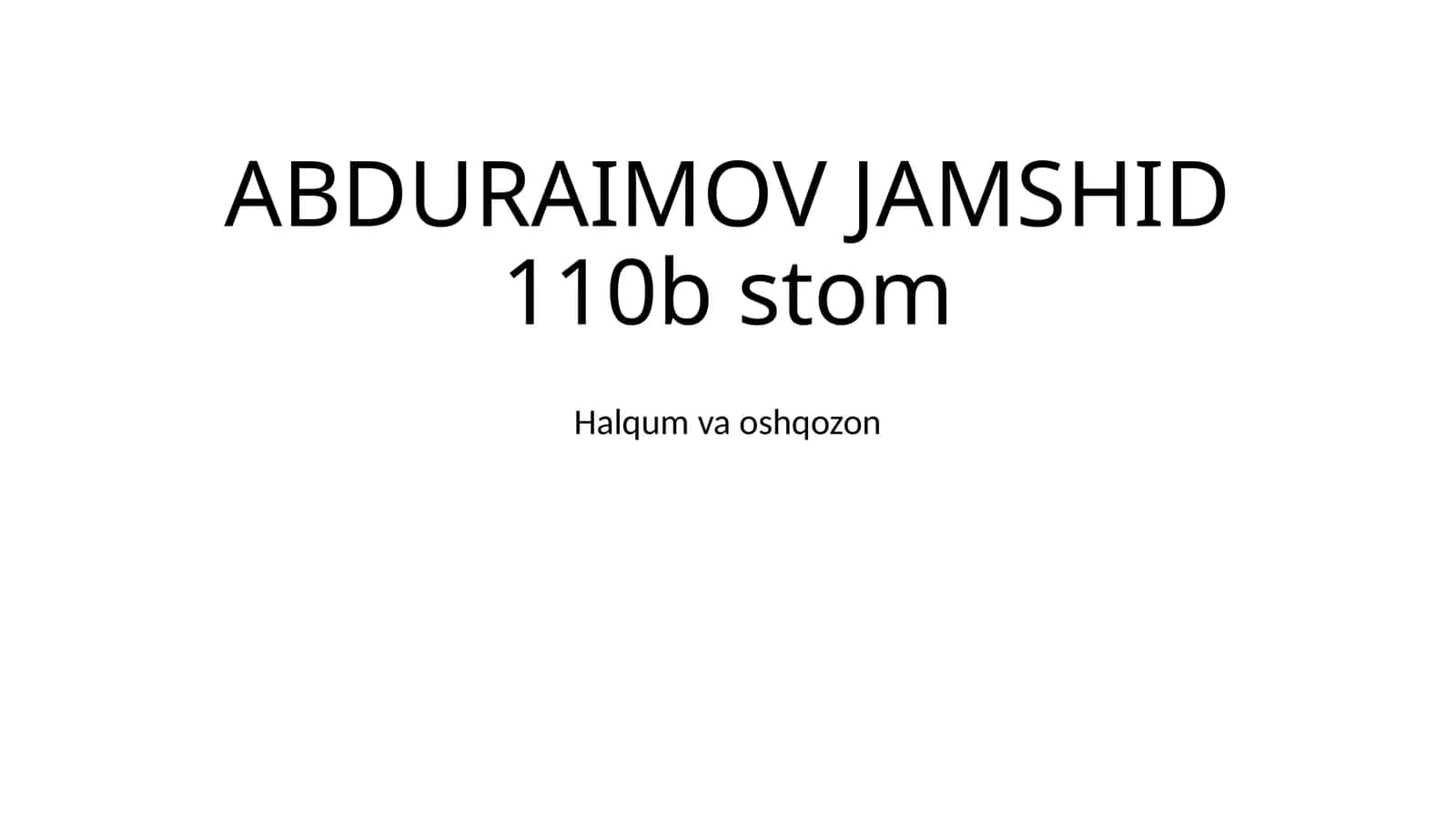 Halqum va oshqozon