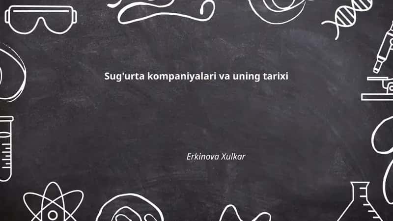Sug'urta kompaniyalari va uning tarixi