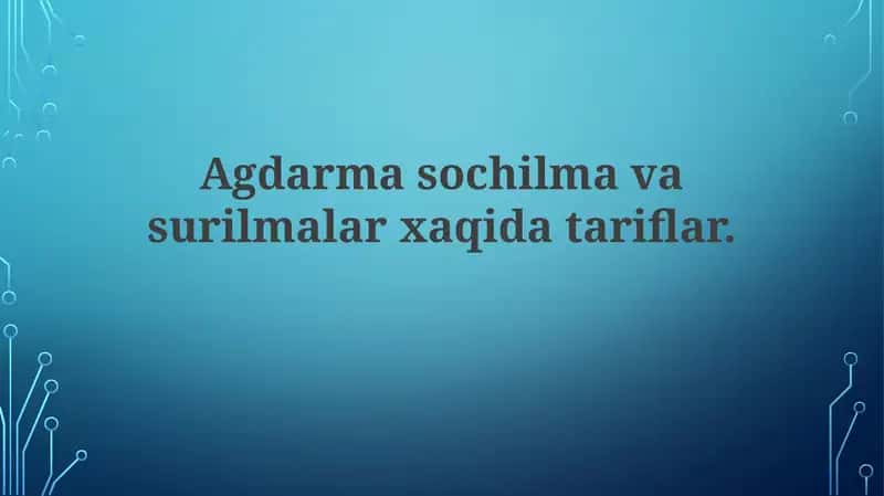 Tuproq Tayyorlash Texnikasi