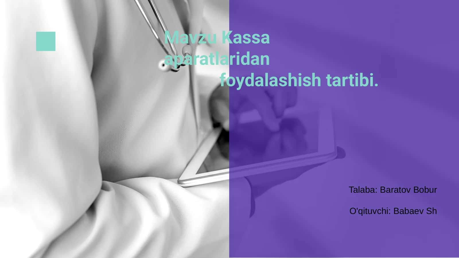 Kassa aparatlaridan foydalashish tartibi