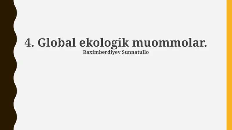 Global ekologik muommolar