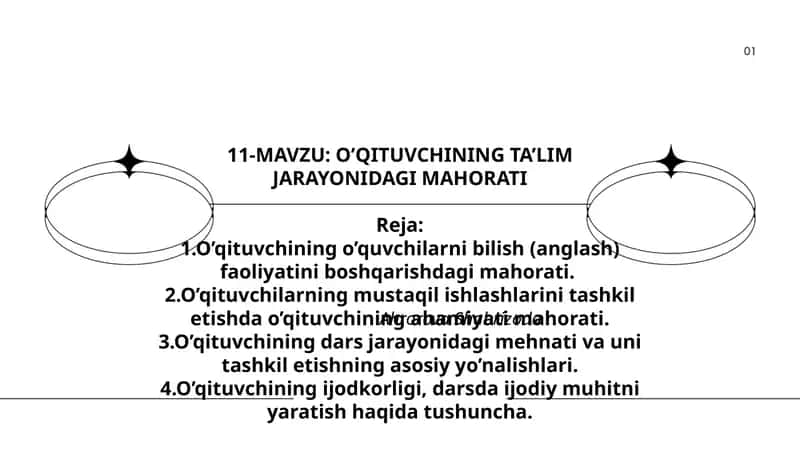 O’QITUVCHINING TA’LIM JARAYONIDAGI MAHОRATI