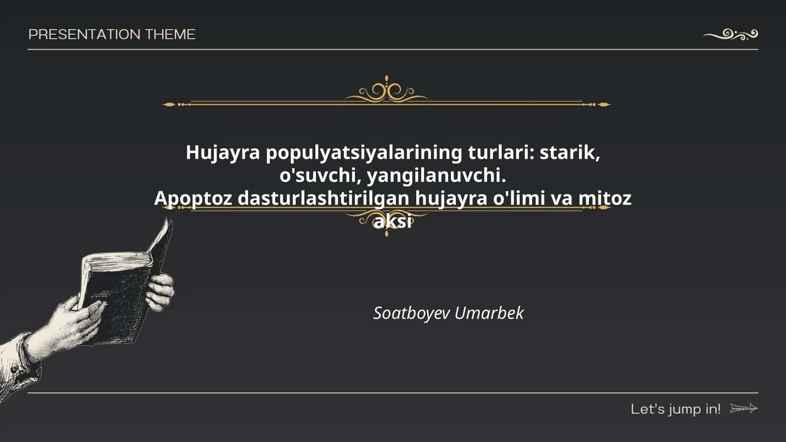Hujayra populyatsiyalarining turlari: starik, o'suvchi, yangilanuvchi