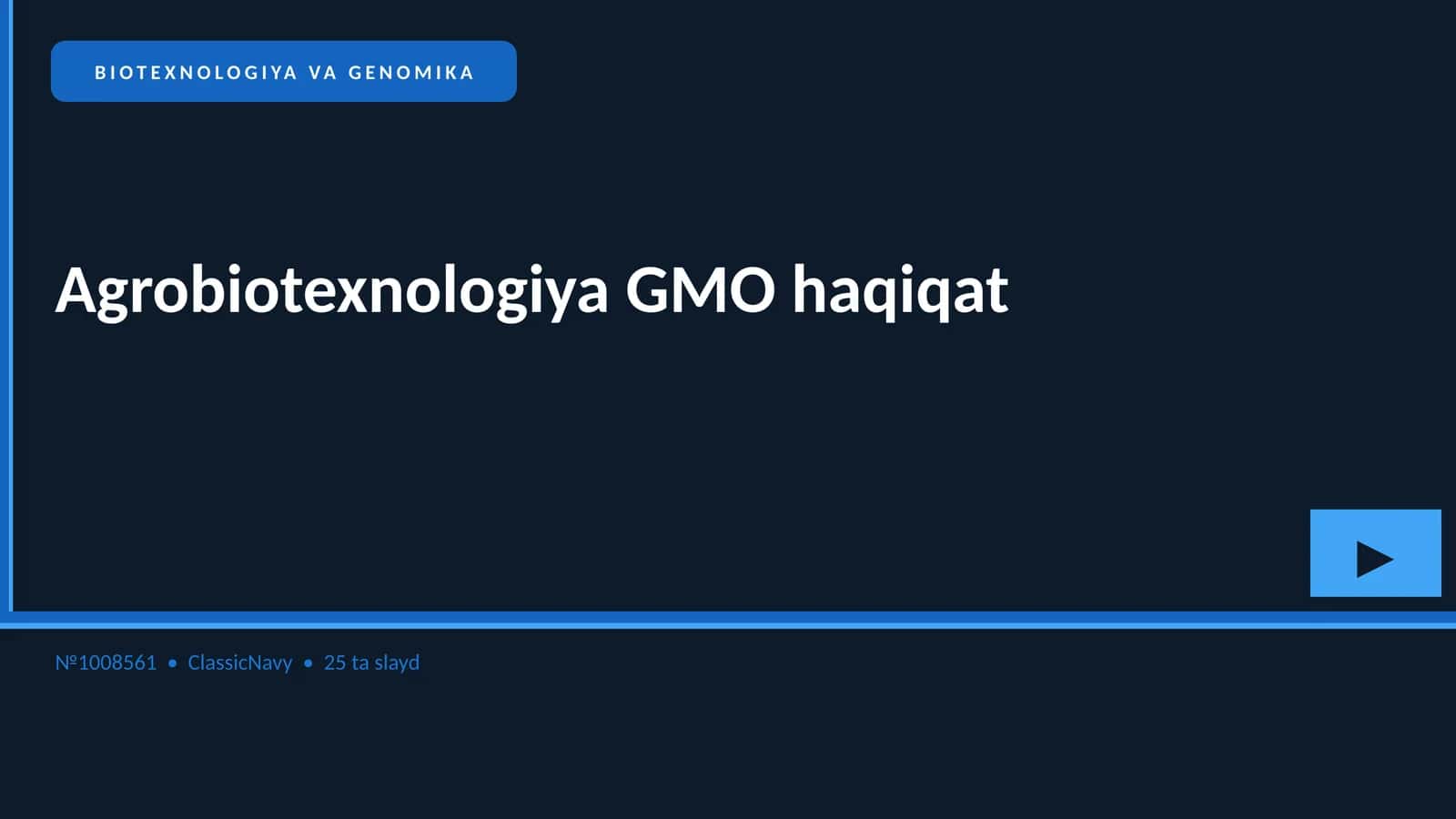 Agrobiotexnologiya GMO haqiqat