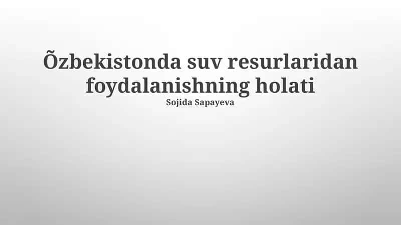 Transchegaraviy suv muammolari