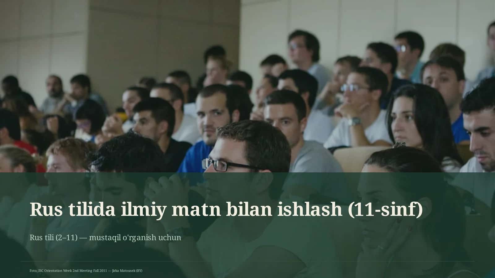 Rus tilida ilmiy matn bilan ishlash (11-sinf)