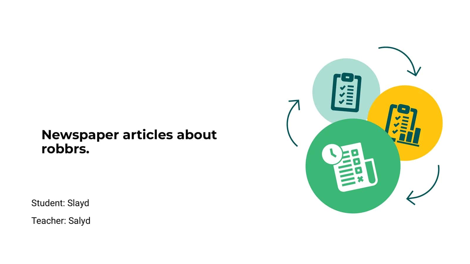 Newspaper articles about robbers